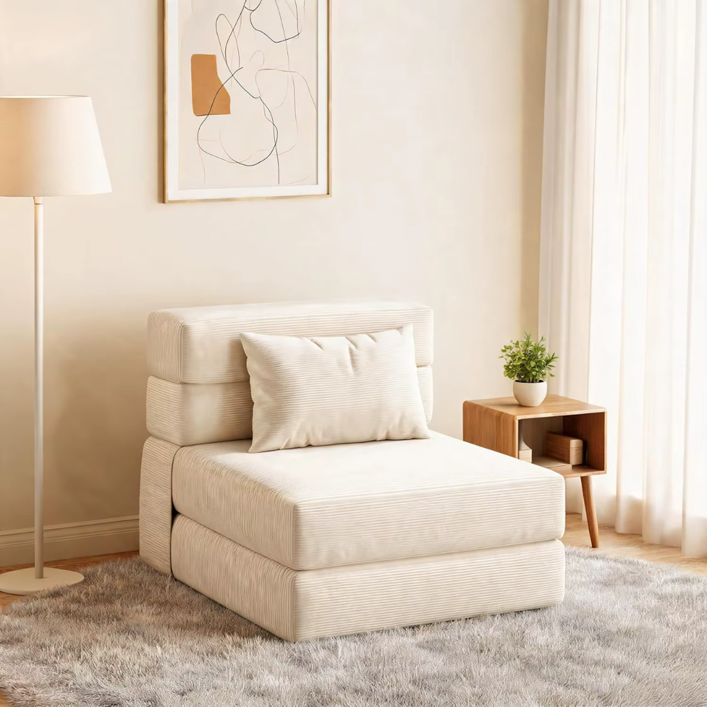 Fauteuil Futon Pliable Beige