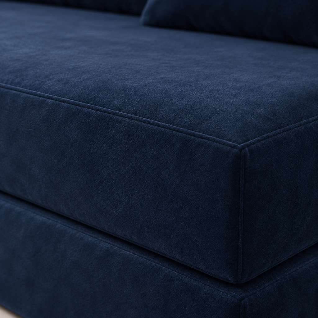 Canapé Futon Pliable Bleu Foncé