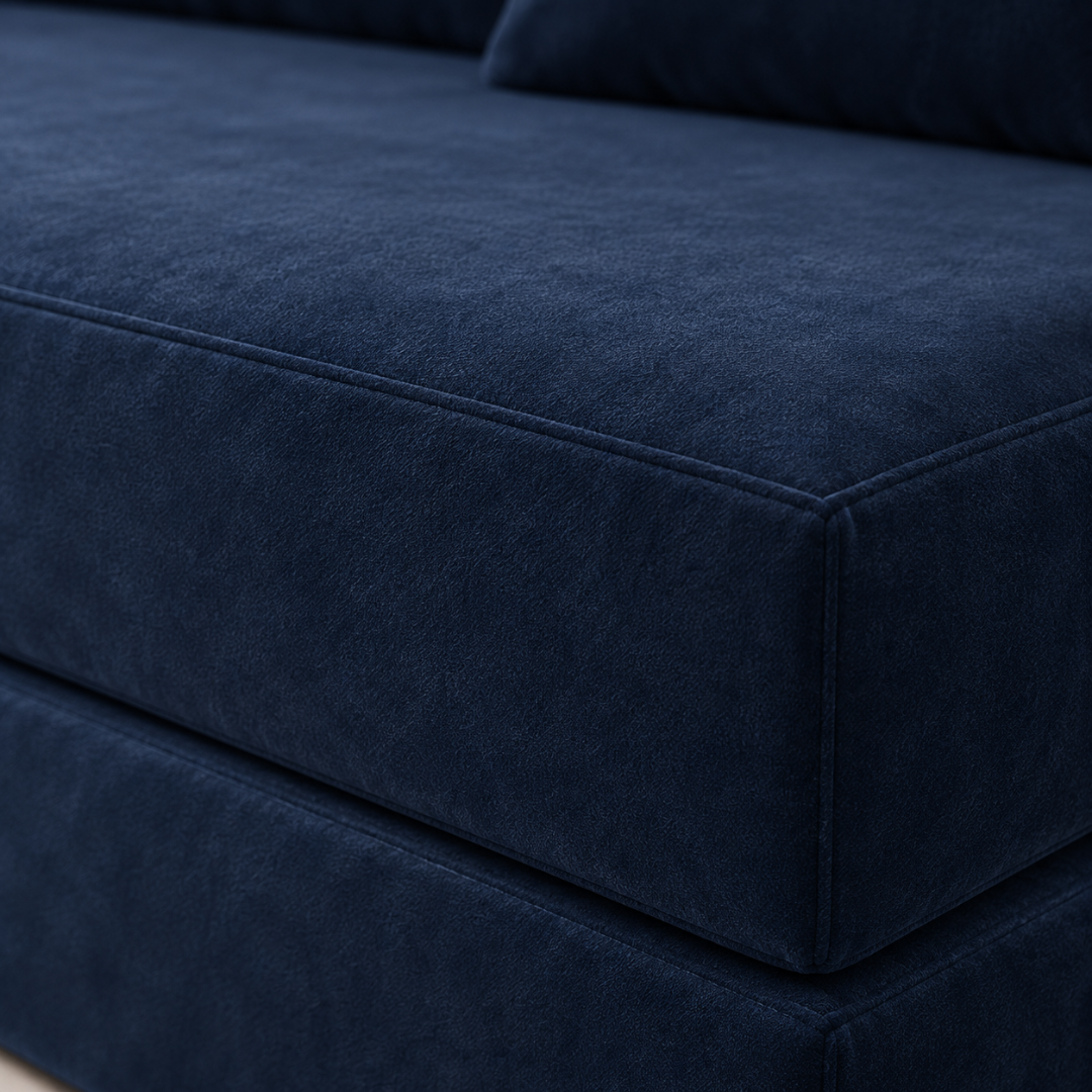 Canapé Futon Pliable Bleu Foncé