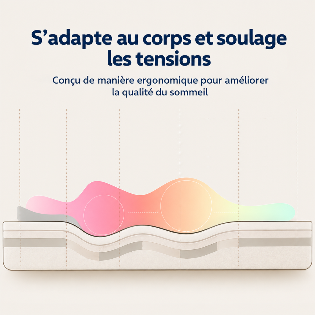 Matelas Futon Beige en Fibre de Soja