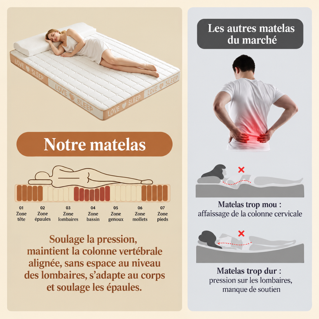 Matelas Futon à Mémoire de Forme