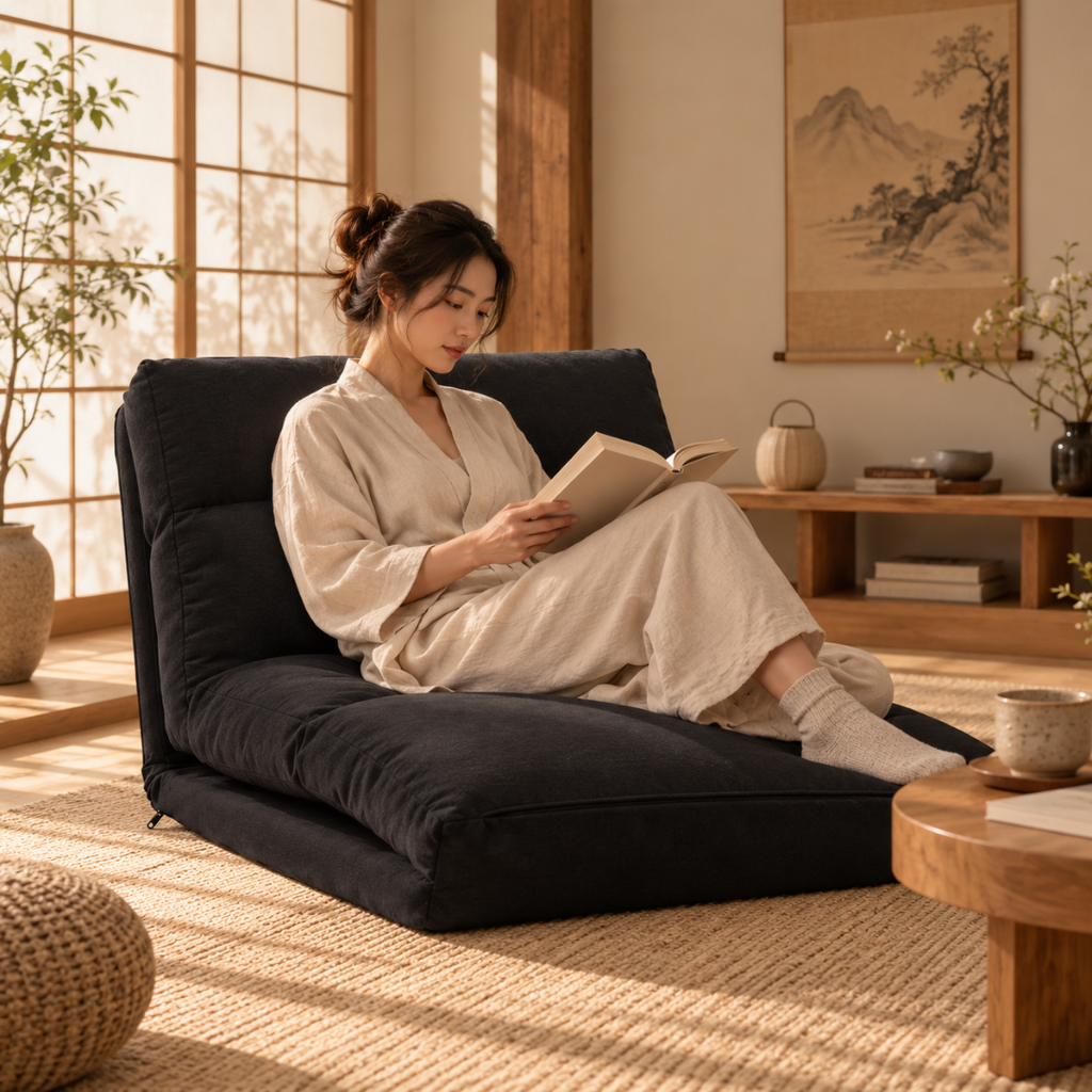 Fauteuil Futon Convertible Noir
