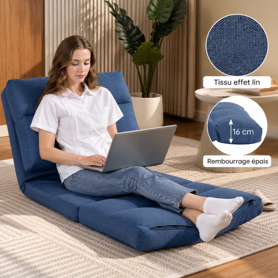 Fauteuil Futon Convertible Bleu