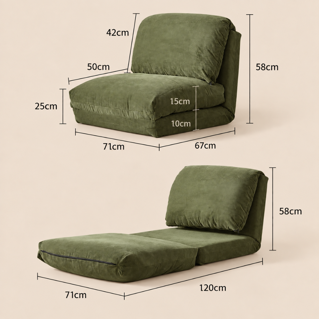 Fauteuil Futon Japonais Vert