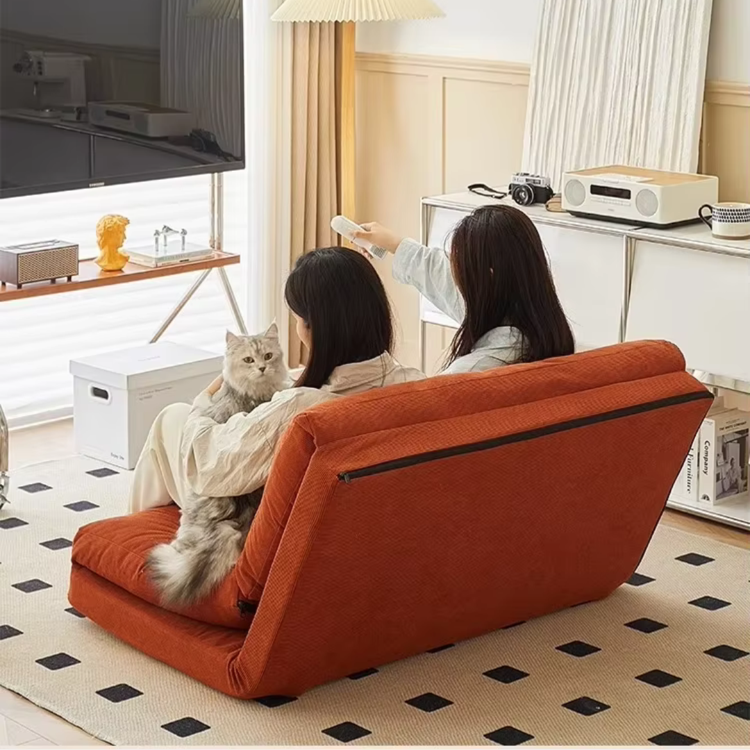 Canapé-Lit Futon Japonais Terracotta