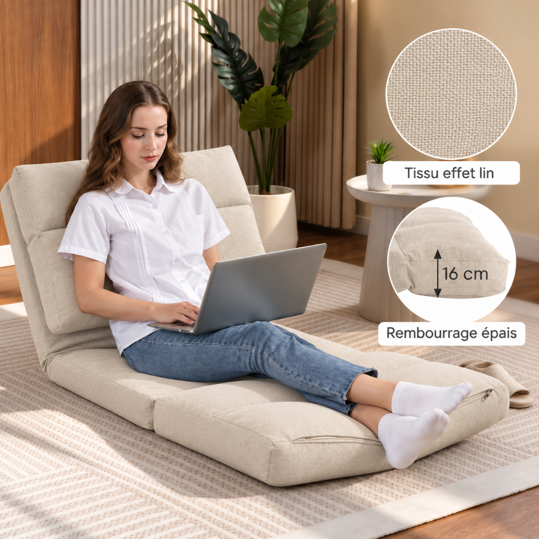 Fauteuil Futon Convertible Beige
