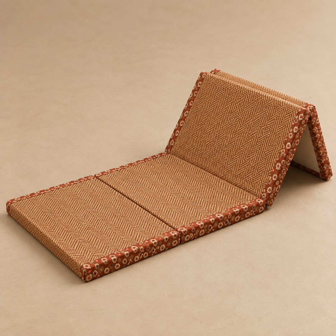 Tatami Japonais Pliable Marron Foncé