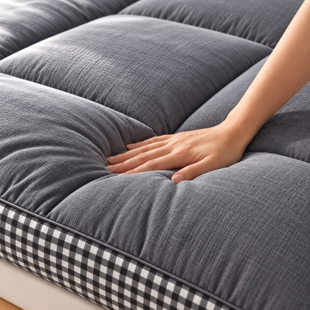 Matelas Futon Gris en Fibre de Soja
