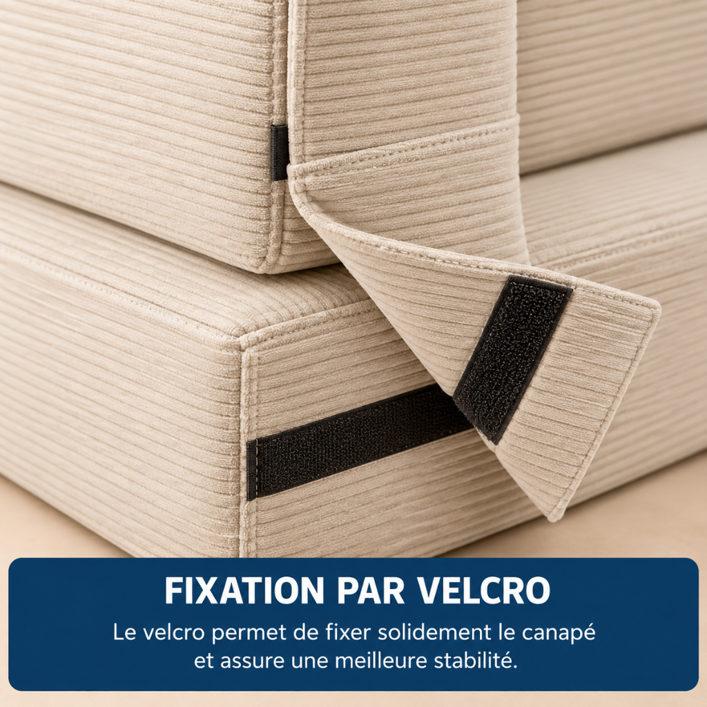 Canapé Futon Pliable Beige