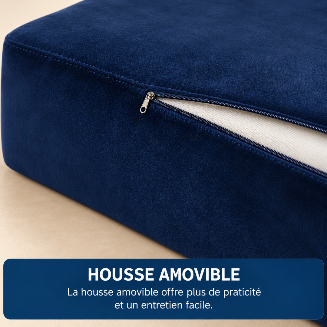 Canapé Futon Pliable Bleu Foncé