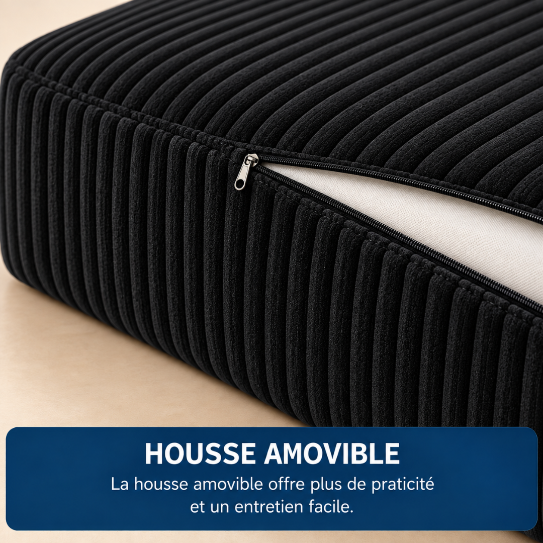 Canapé Futon Pliable Noir