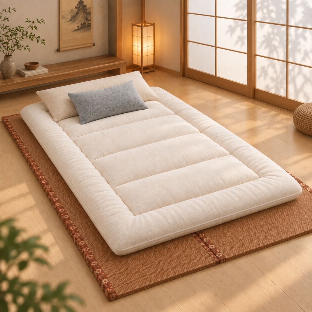 Tatami Japonais Pliable Marron Foncé