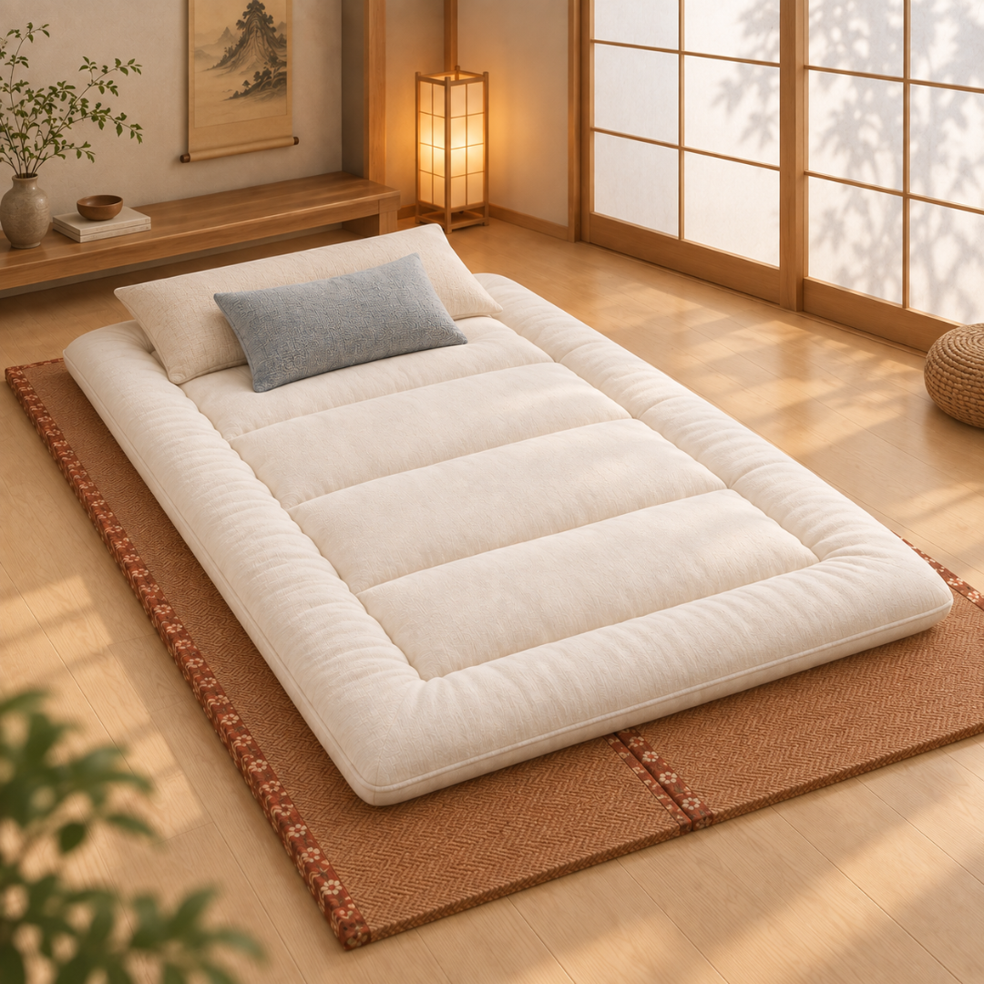Tatami Japonais Pliable Marron Foncé