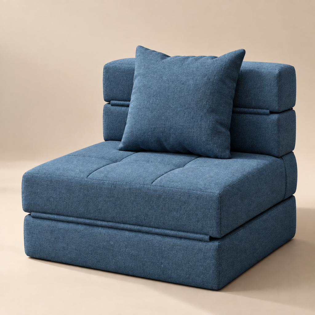 Fauteuil Futon Pliable Bleu