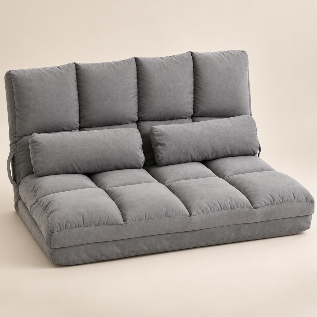 Canapé-Lit Futon Convertible Gris