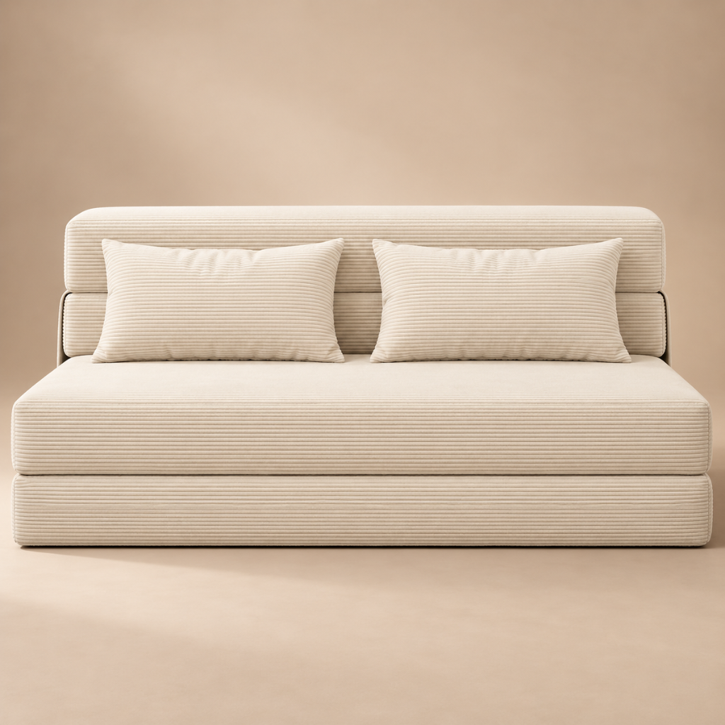 Canapé Futon Pliable Beige