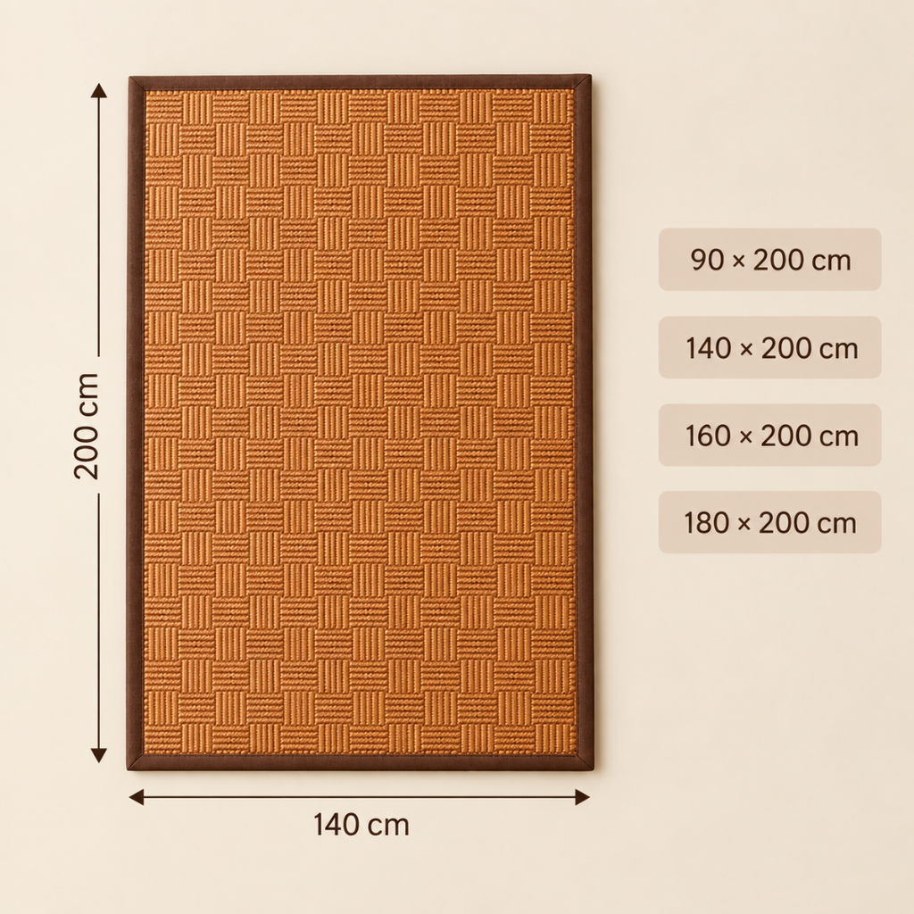 Tapis de Sol Japonais Épais Marron
