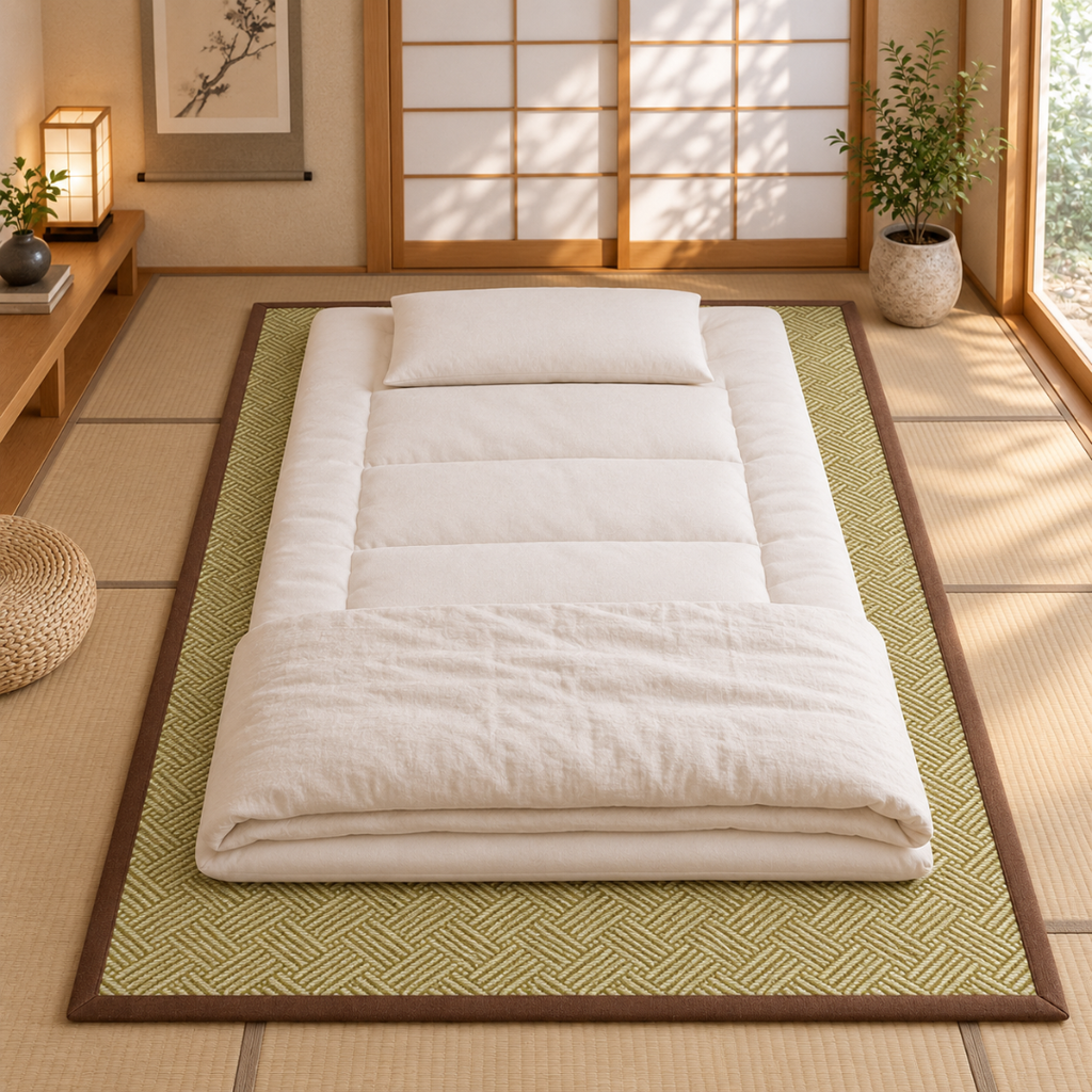 Tapis de Sol Japonais Épais Vert