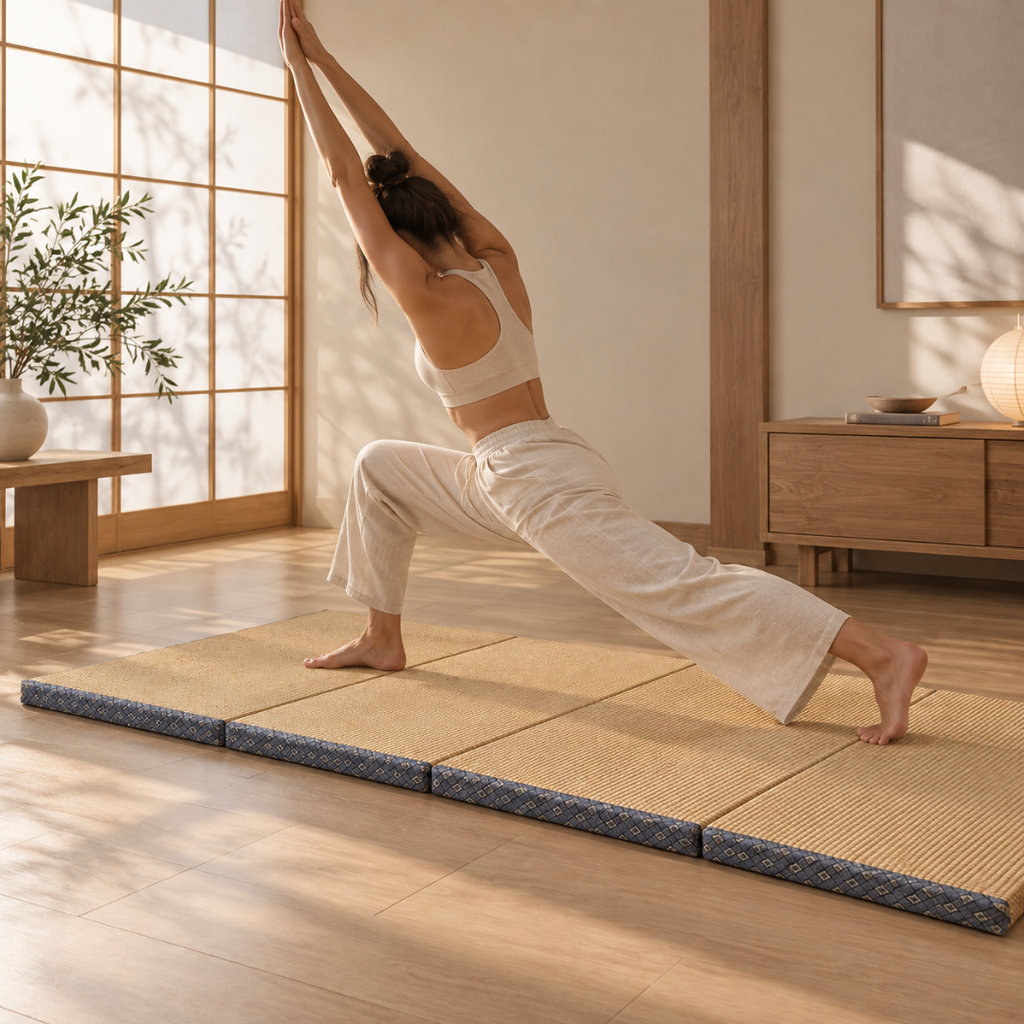Tatami Japonais Pliable Bleu