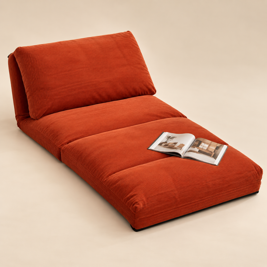 Canapé-Lit Futon Japonais Terracotta