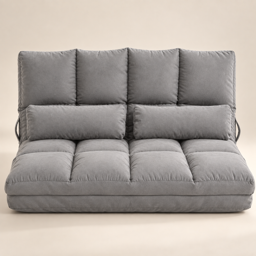 Canapé-Lit Futon Convertible Gris