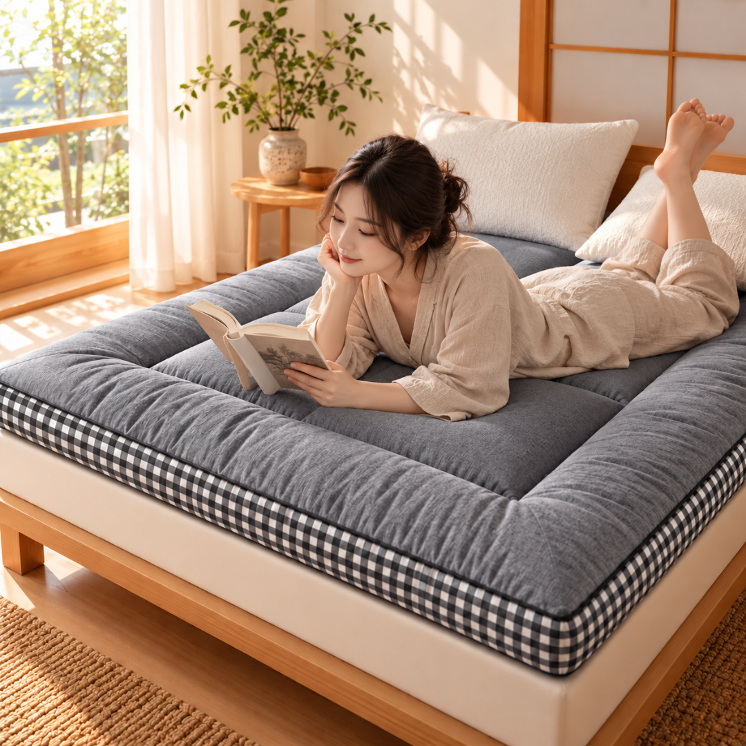 Matelas Futon Gris en Fibre de Soja