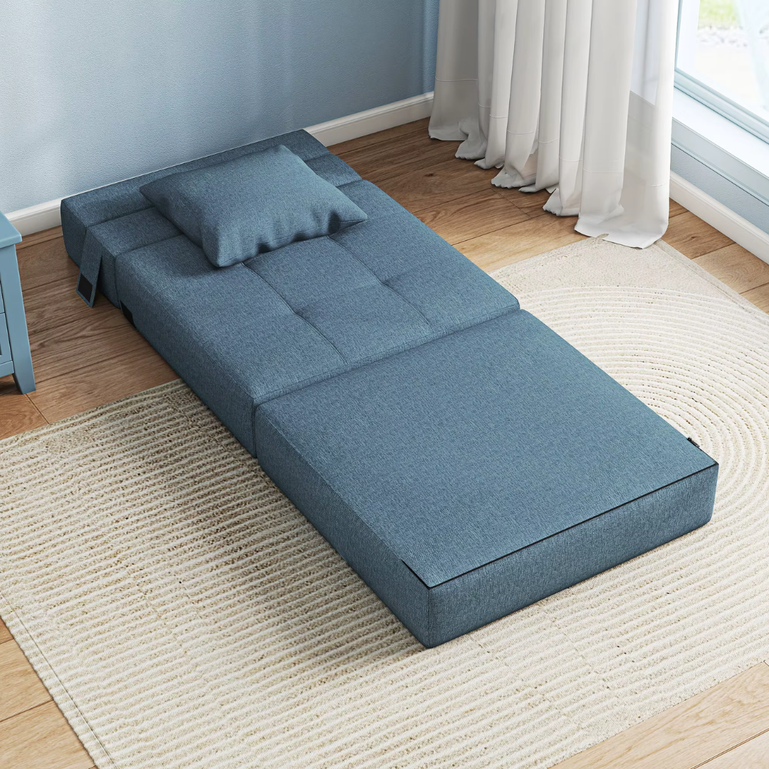 Fauteuil Futon Pliable Bleu