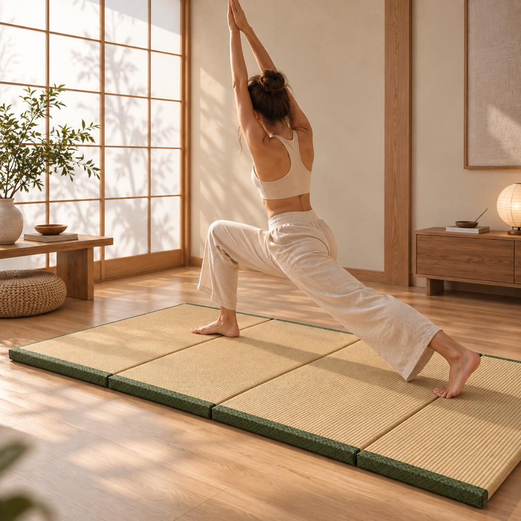 Tatami Japonais Pliable Vert