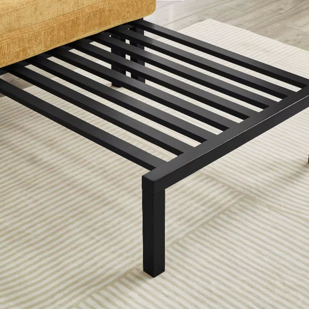 Fauteuil Futon Convertible Moutarde en Bois