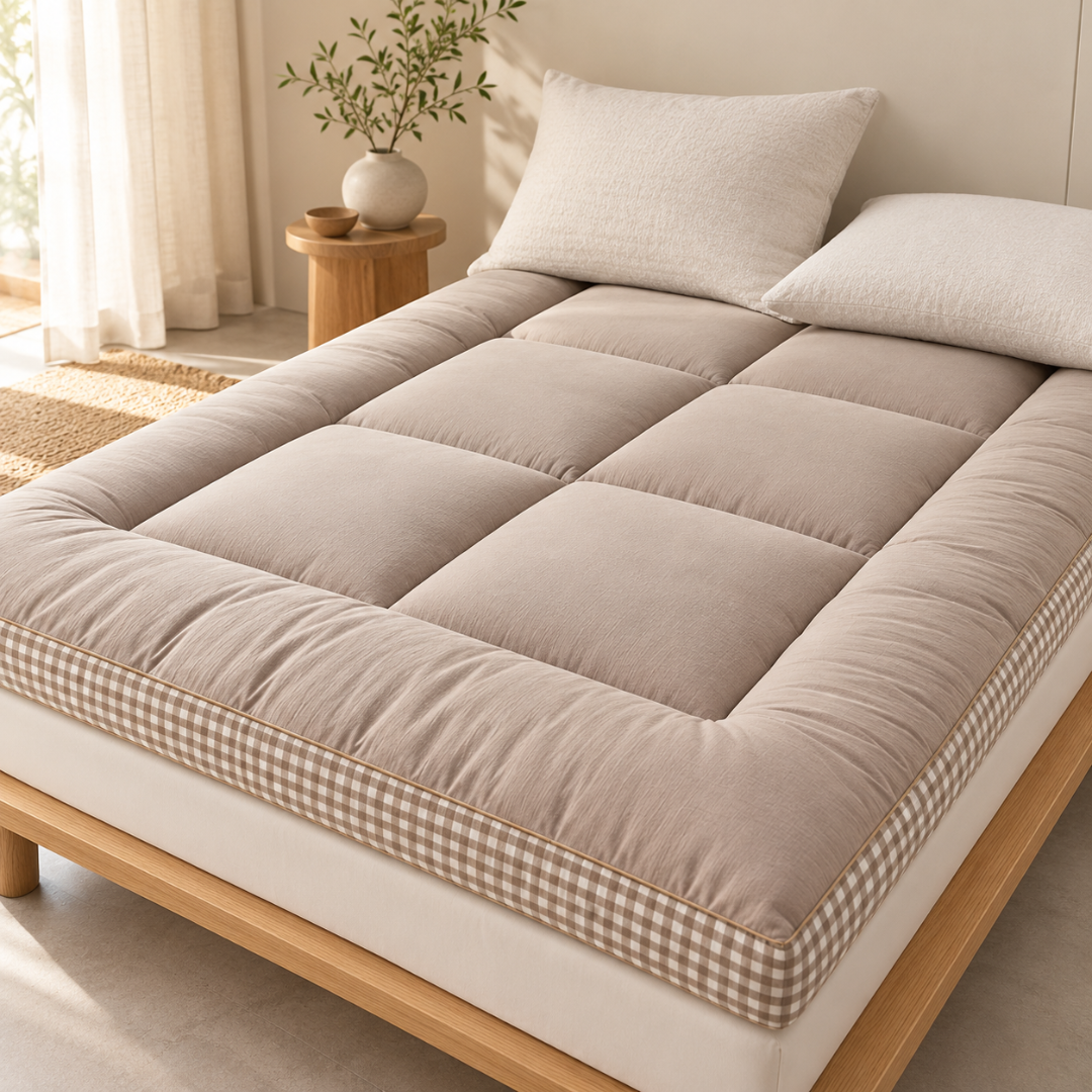 Matelas Futon Beige en Fibre de Soja