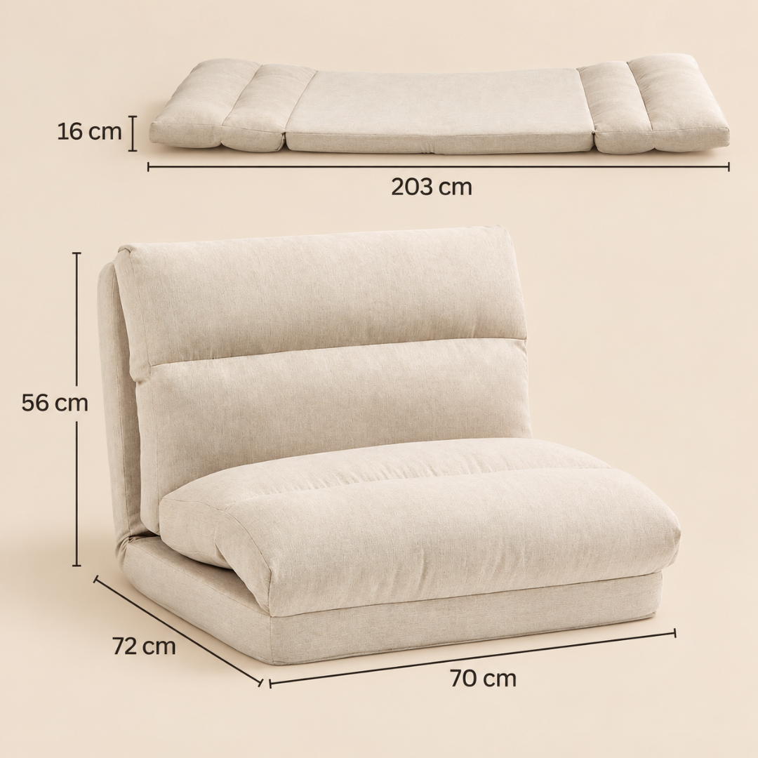 Fauteuil Futon Convertible Beige