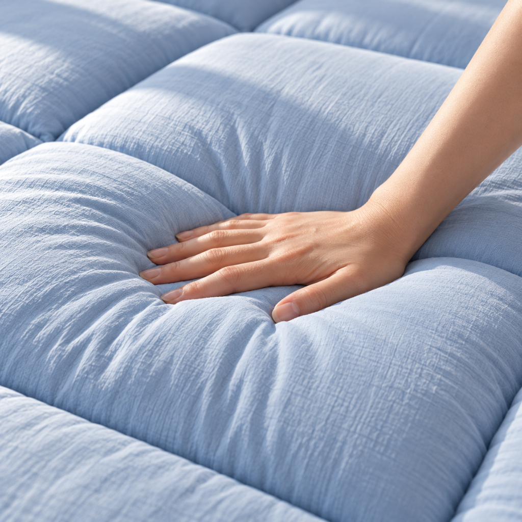 Matelas Futon Bleu en Fibre de Soja