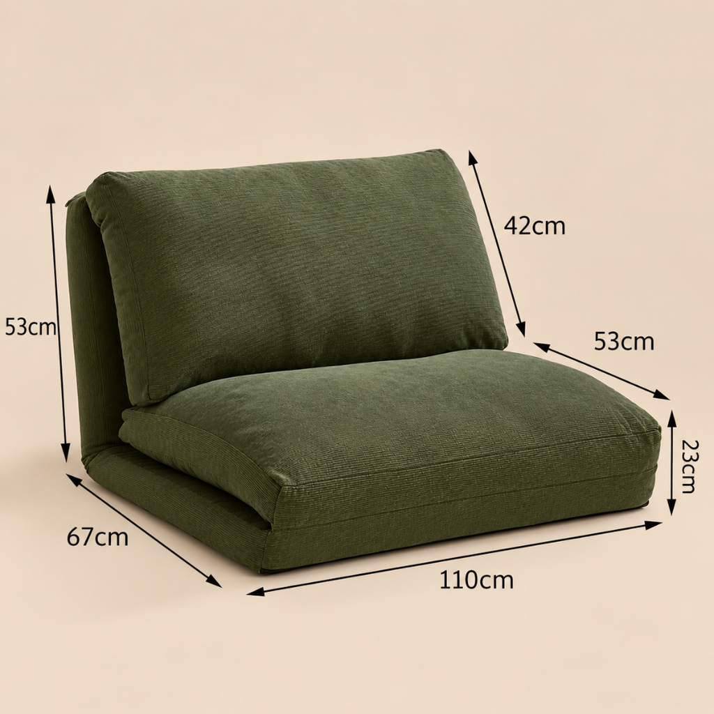 Canapé-Lit Futon Japonais Vert
