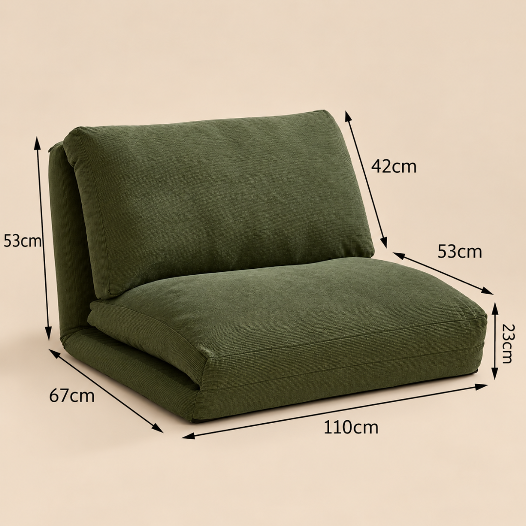 Canapé-Lit Futon Japonais Vert