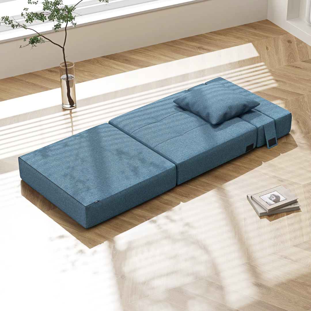 Fauteuil Futon Pliable Bleu