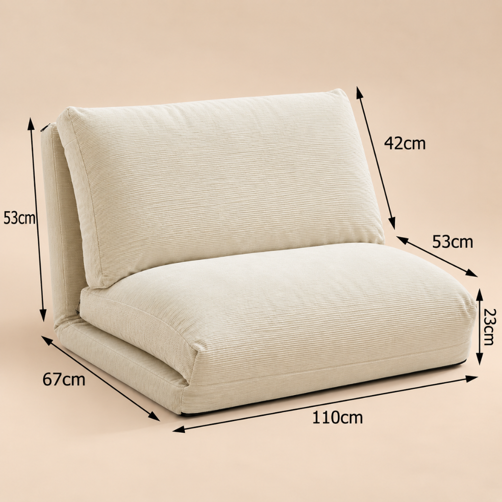 Canapé-Lit Futon Japonais Beige