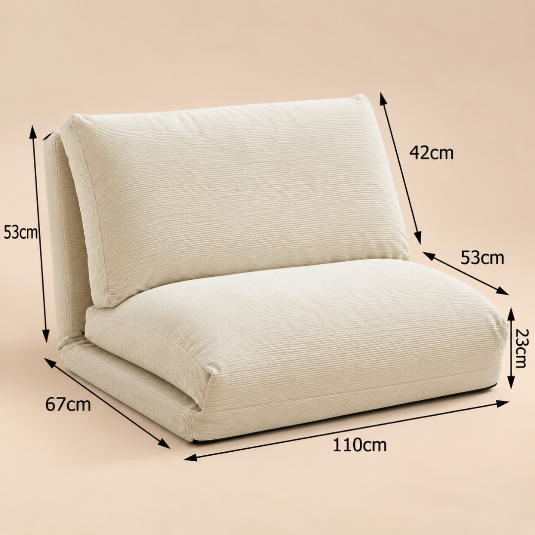 Canapé-Lit Futon Japonais Beige