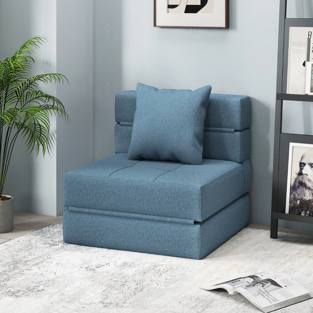 Fauteuil Futon Pliable Bleu