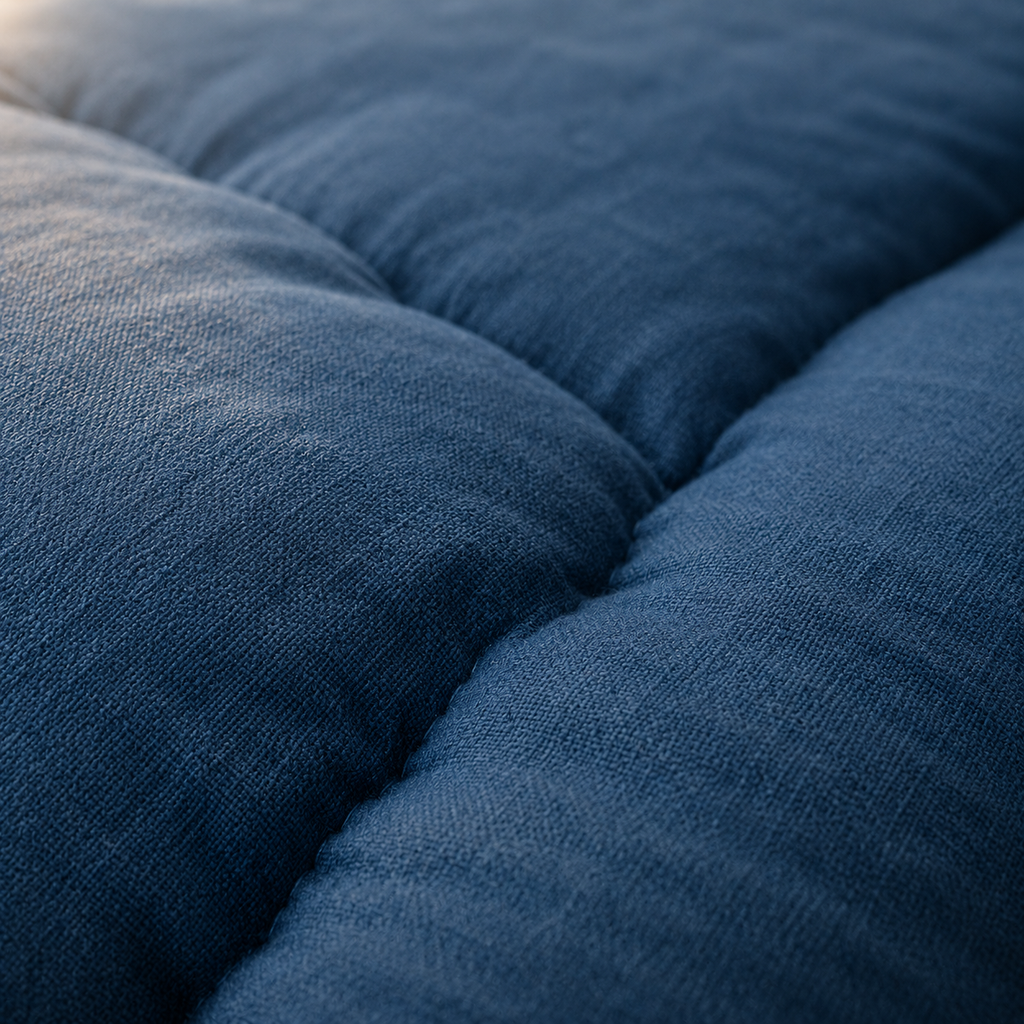 Matelas Futon Japonais Bleu en Coton