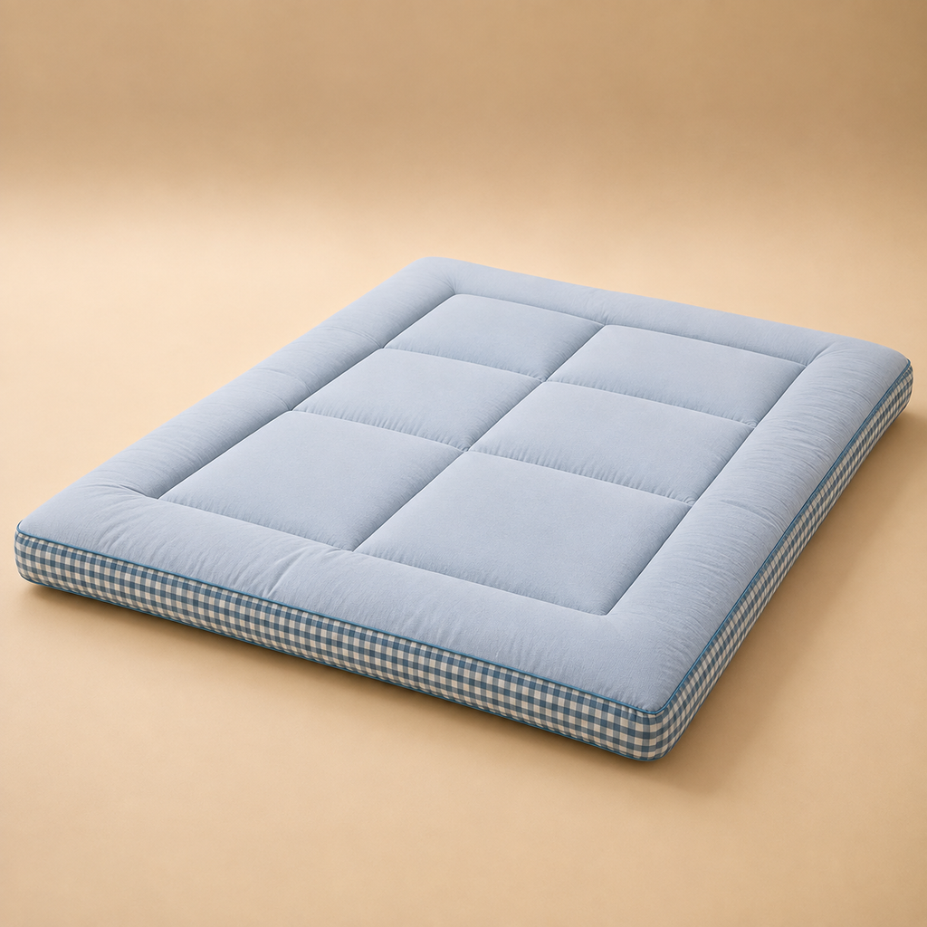 Matelas Futon Bleu en Fibre de Soja