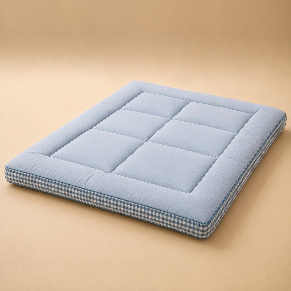 Matelas Futon Bleu en Fibre de Soja
