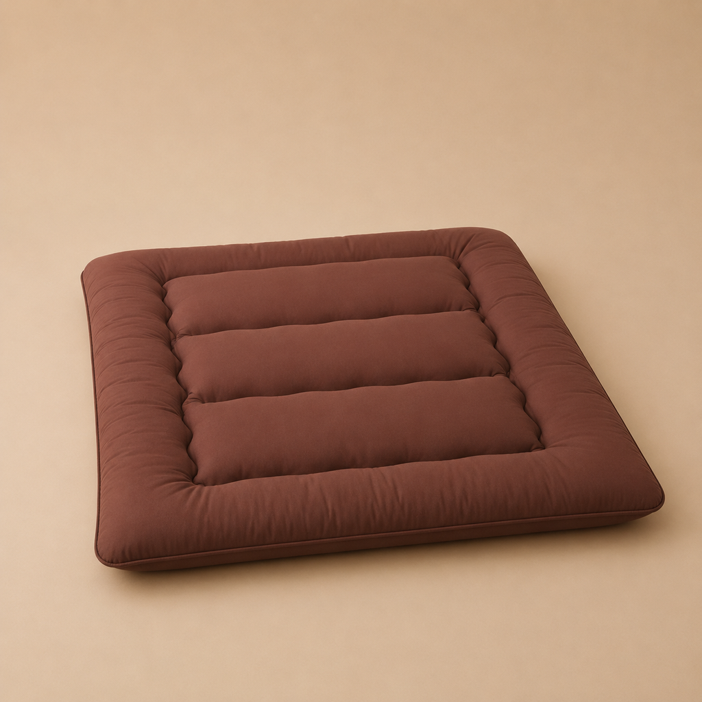 Matelas Futon Japonais Marron en Coton