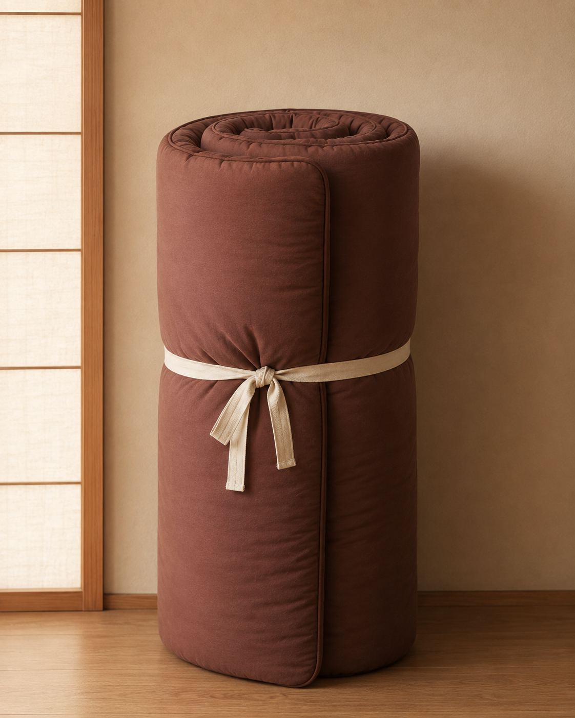 Matelas Futon Japonais Marron en Coton