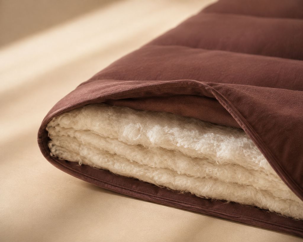 Matelas Futon Japonais Marron en Coton
